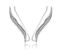 Silver Leaf Shaped Earrings EL-31